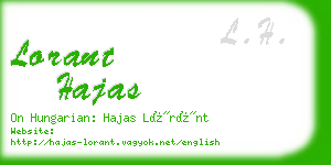 lorant hajas business card